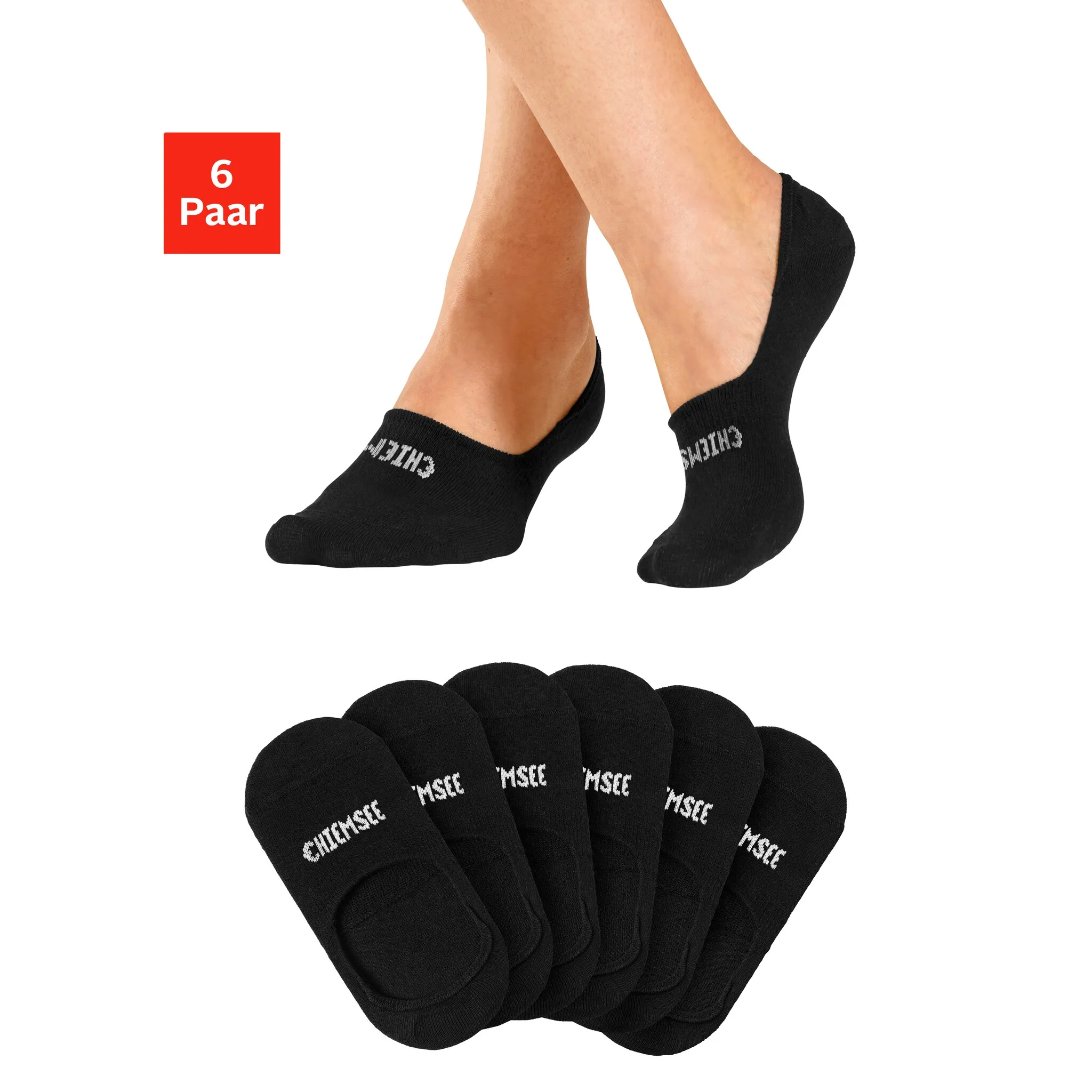 

Носки Chiemsee (упаковка, 6 пар), с вышивкой названия бренда, черный
