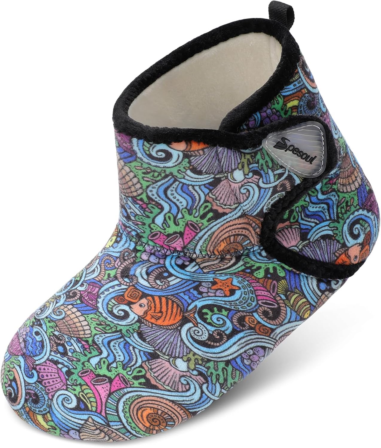 

Домашние тапочки Spesoul для женщин и мужчин, пушистые, нескользящие, регулируемые, для дома и улицы, Navyfish