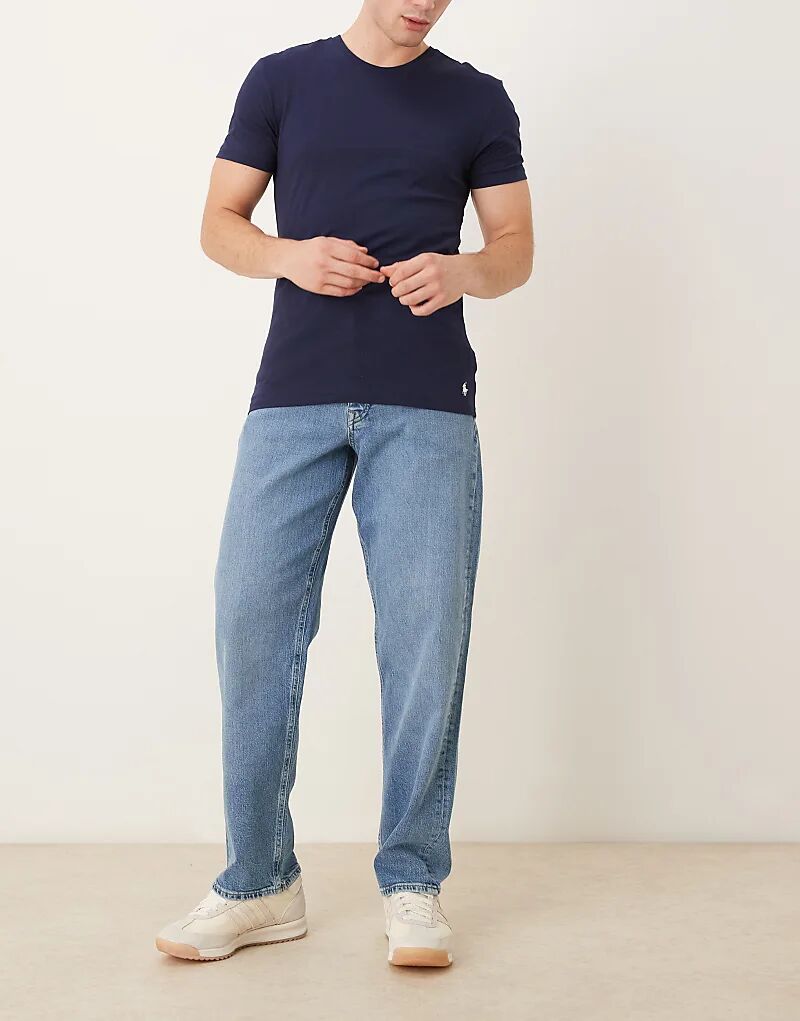 Комплект из 3 футболок Polo Ralph Lauren темно-синего цвета — фото 3
