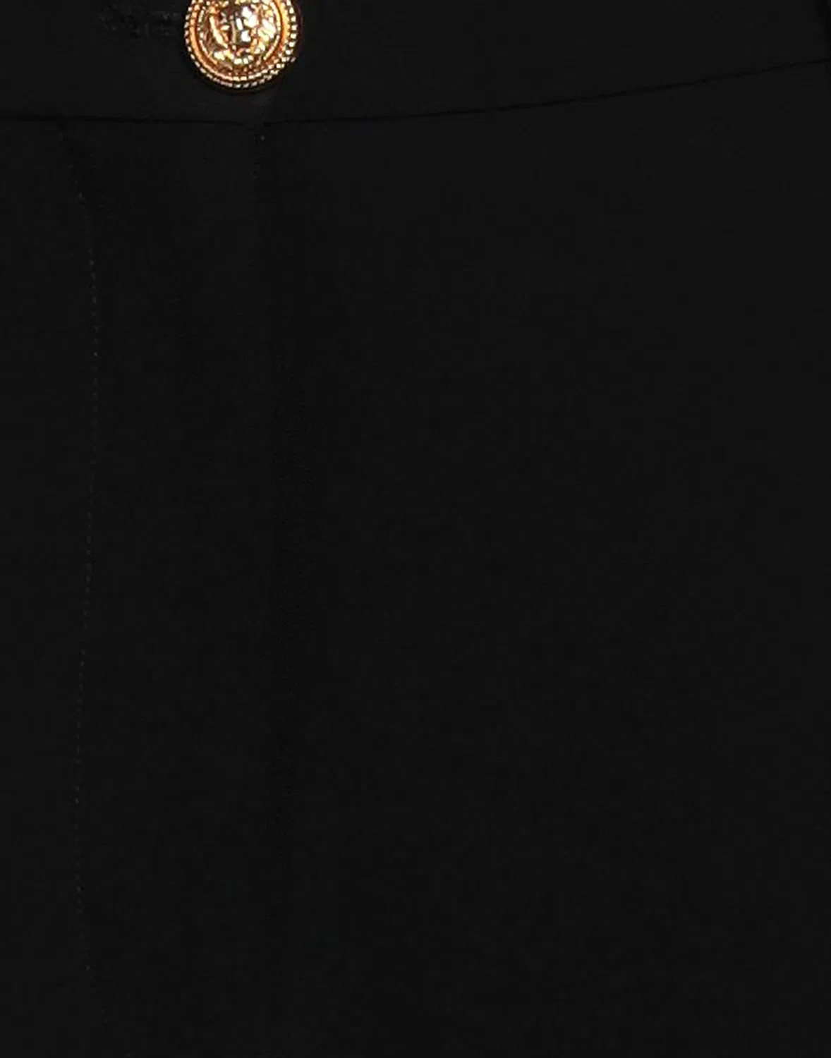 Брюки широкие высокие BALMAIN черные — фото 4
