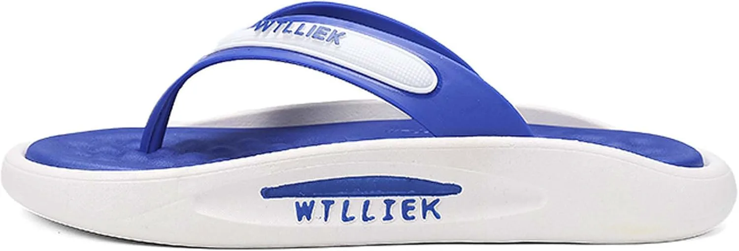 

Мужские летние пляжные шлепанцы с поддержкой свода стопы, удобные спортивные сандалии для дома и улицы, легкие и дышащие UANGLI, синий
