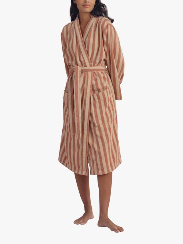 

Пемброк полосатый домашний халат Piglet in Bed, Sandshell