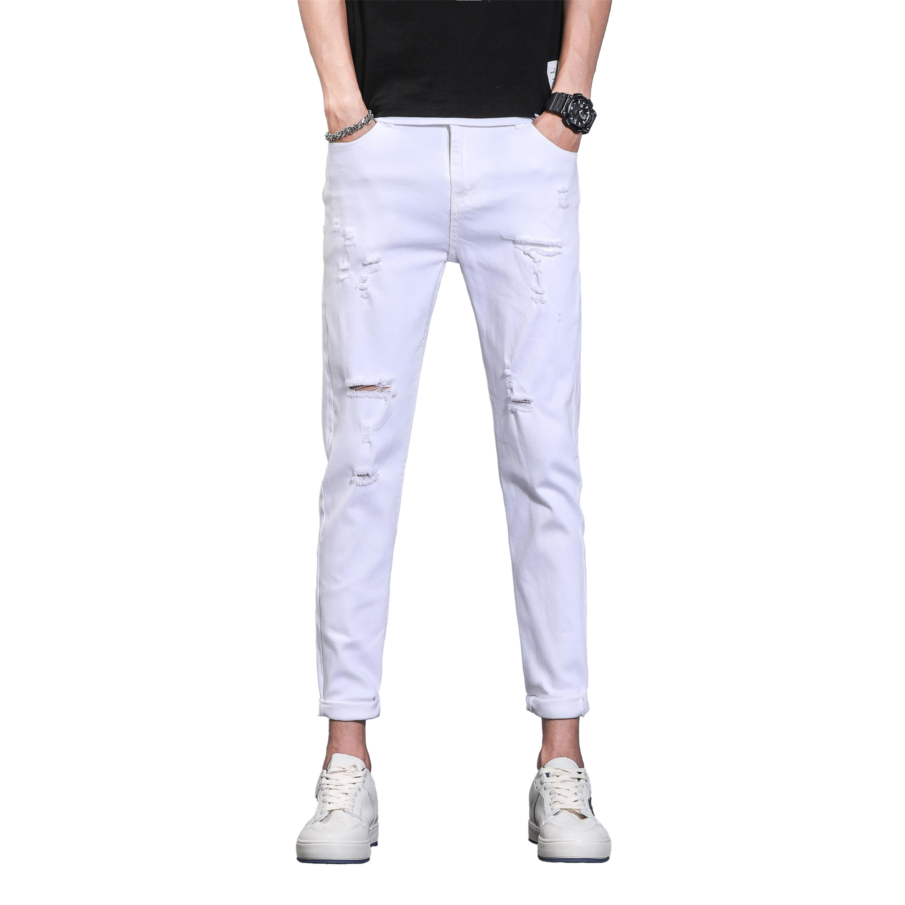 

Джинсы унисекс черно-белые FUERZA