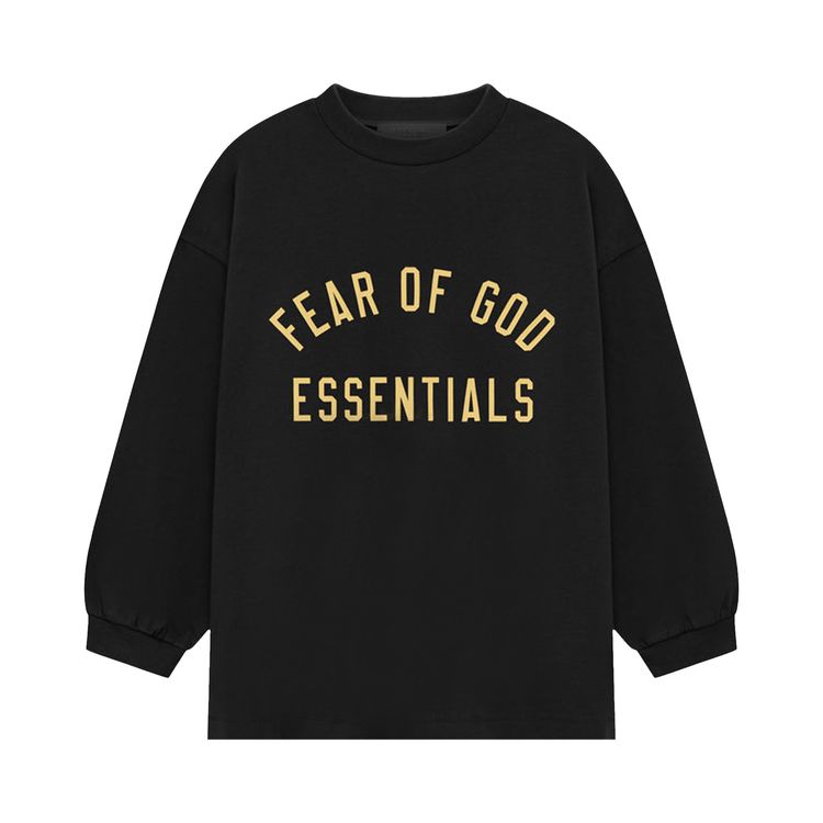 

Футболка Fear of God Essentials Kids Jersey Long-Sleeve Tee Black, черный