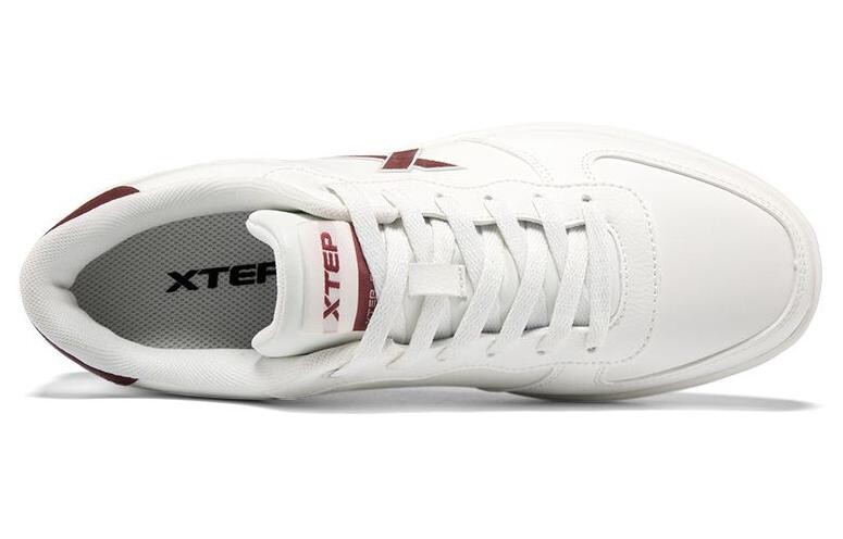 Кроссовки XTEP Skateboarding Shoes Men Low-top Sail White/Team Red, белый — фото 2