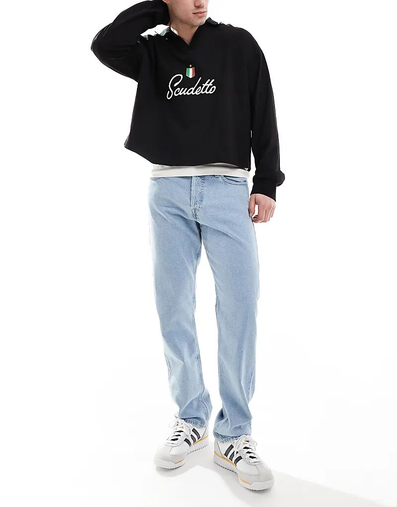 

Джинсы Jack & Jones Chris прямого кроя светло-голубого цвета