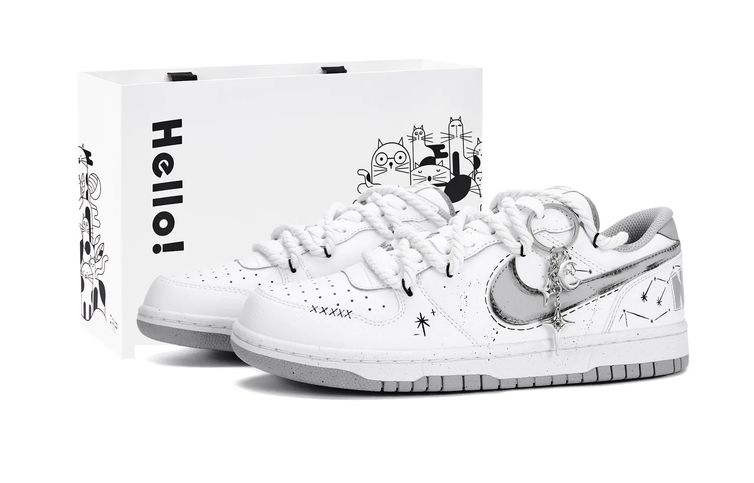 Кроссовки скейтерские Nike Dunk Low Grey Black