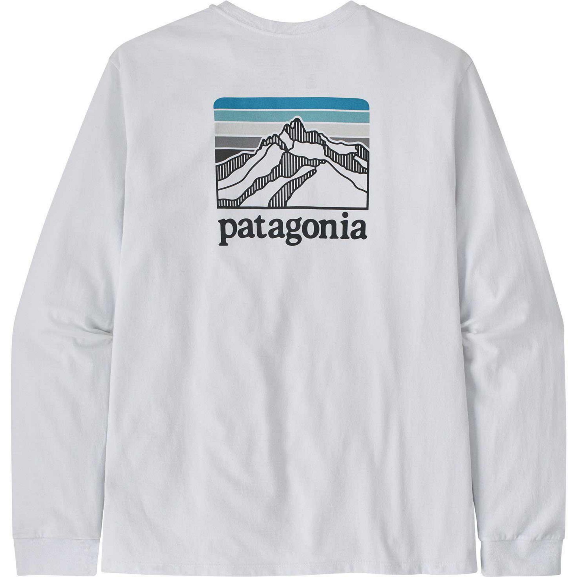 Мужская футболка с длинными рукавами Line Logo Ridge Responsibili-Tee Patagonia, White — фото 3