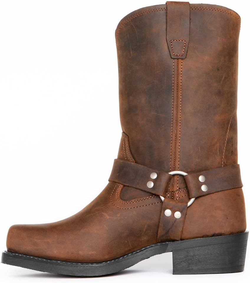 

Модные мужские кожаные мотоциклетные ботинки, военные ботинки, панк-обувь, мужские высокие ботинки до колена, защитная обувь Wogq, желтый