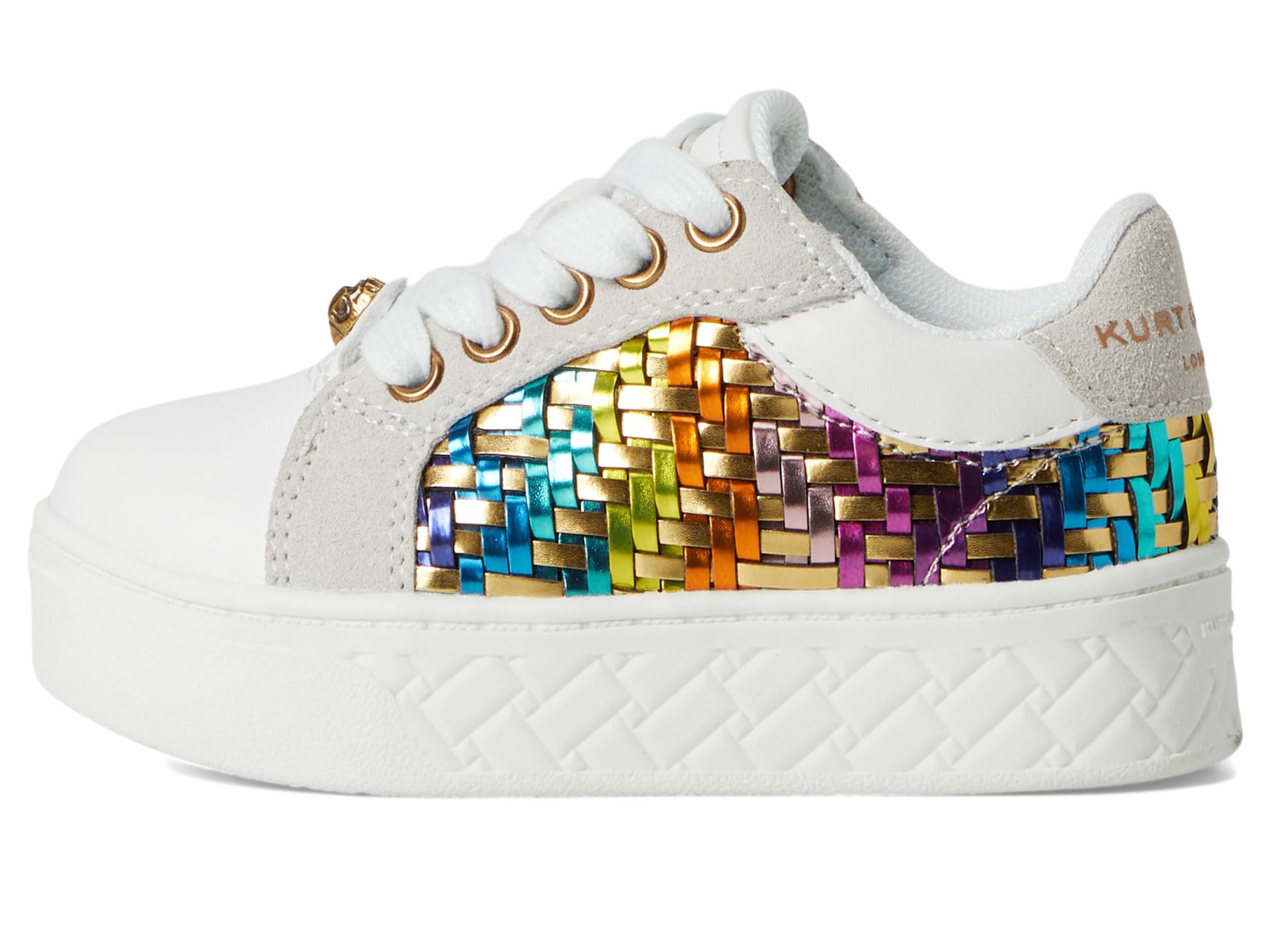 Туфли Kurt Geiger London Kids Mini Kensington Cupsole, цвет White Gold — фото 4