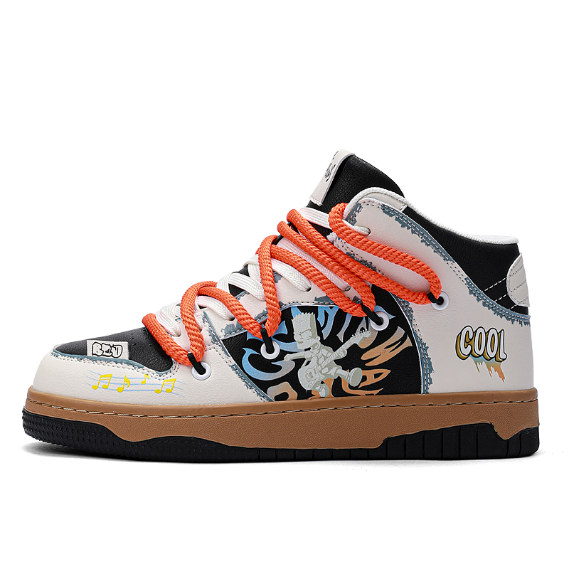 

Кроссовки The Simpsons Skateboarding Shoes Unisex High-top, цвет Aurora Coffee Orange