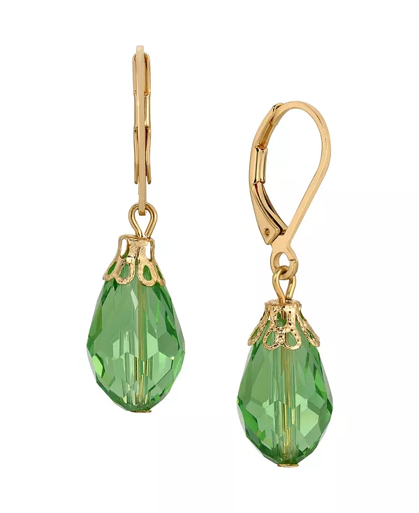 

Серьги-Подвески из акриловых бусин 2028, green