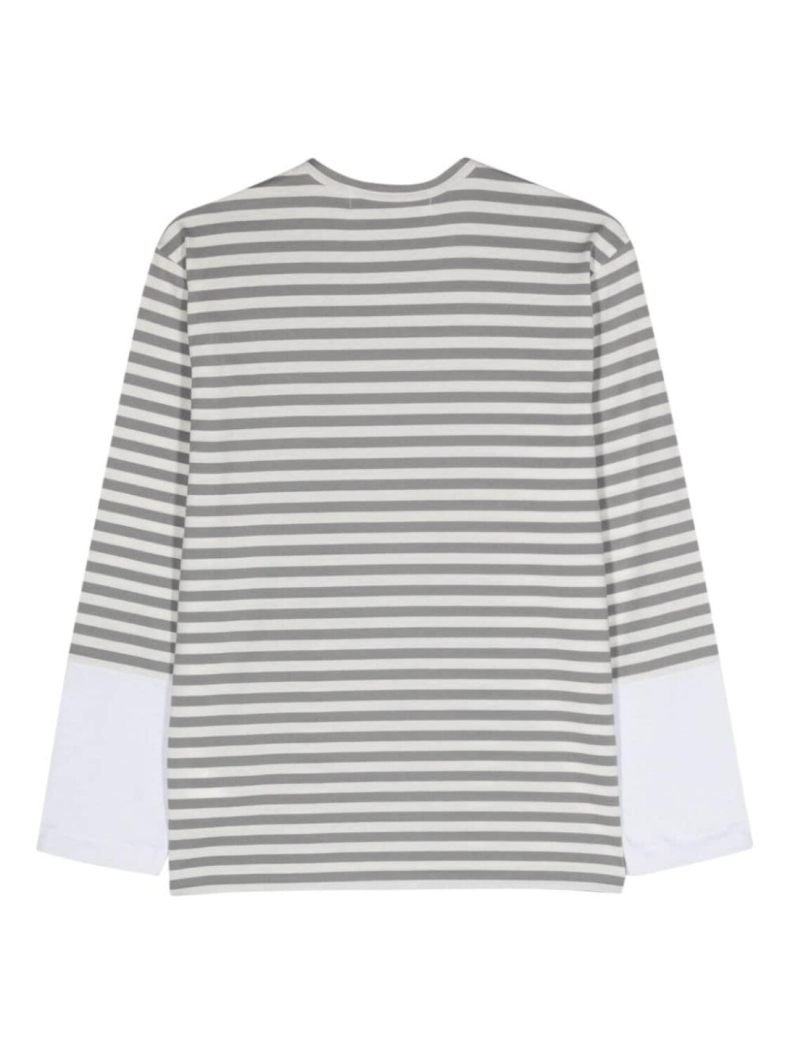 Comme Des Garçons Play полосатая футболка с нашивкой, серый — фото 2