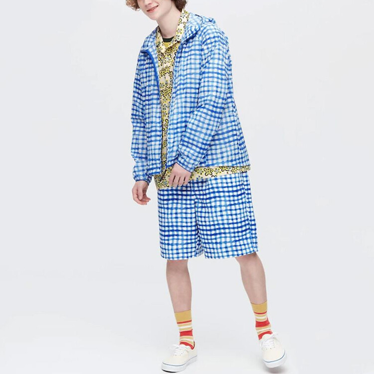 Marni Marni Co-Branding Повседневные шорты унисекс королевского синего цвета Uniqlo, синий — фото 4