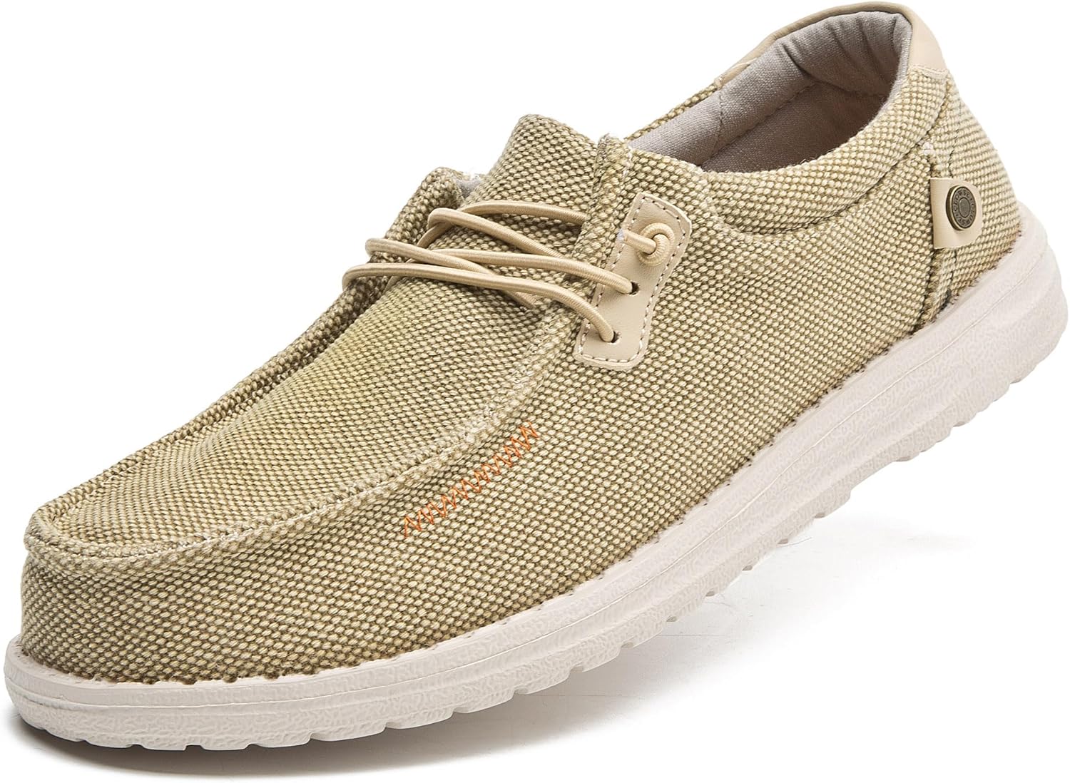 

Мужские канвасовые слипоны Повседневные Лоферы Без застежек Дышащие Эластичные Легкая ходьба Легкие Мягкие Мокасины Clowse, Tan