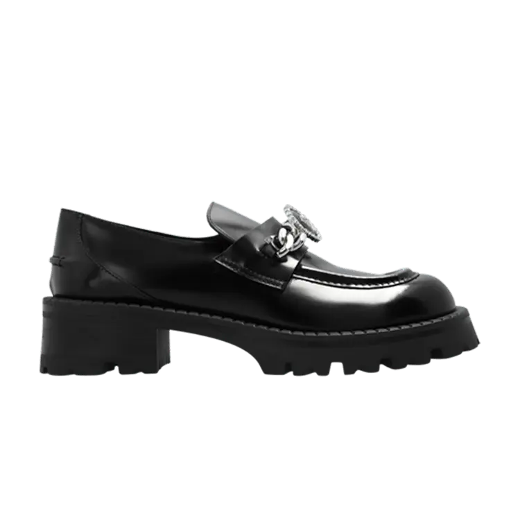 

Кроссовки Versace Wmns Calf Leather Loafers Black Palladium, черный