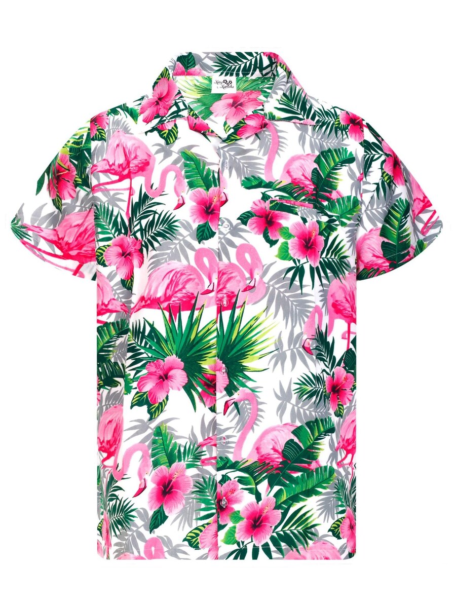 

Рубашка King Kameha Flamingo Flowers, белый