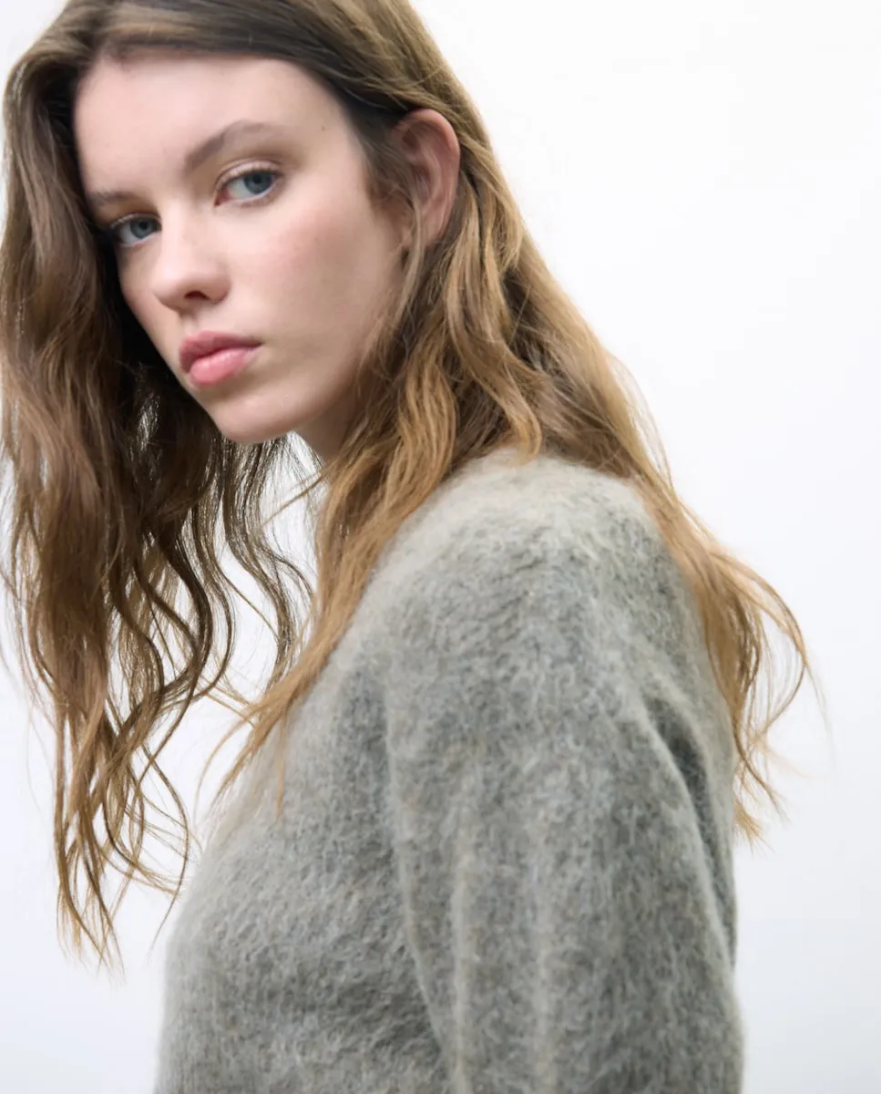 

Женский свитер с длинным рукавом из альпаки Tintoretto, темно-зеленый