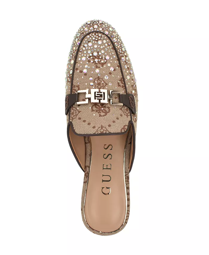 Женские ботинки-мюли Bommiyaa с декоративными элементами Guess, коричневый — фото 4