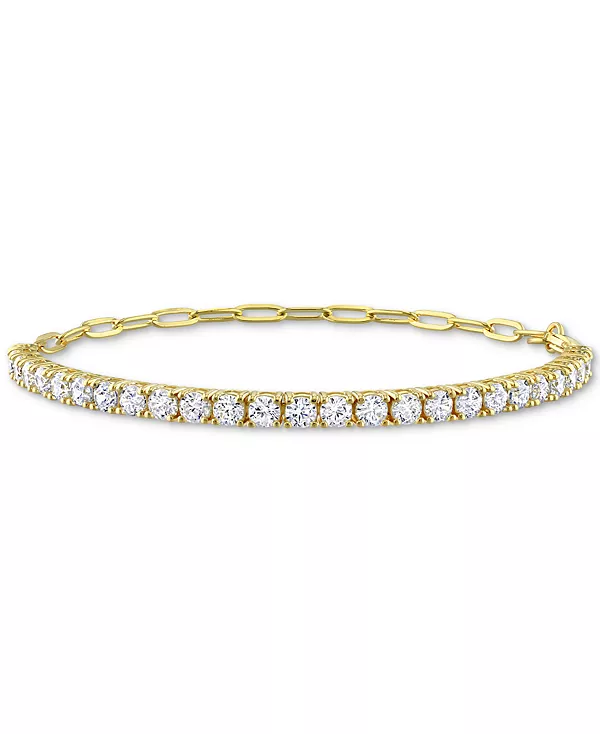 

Браслет с изогнутой планкой из кубического циркония Macy'S, gold