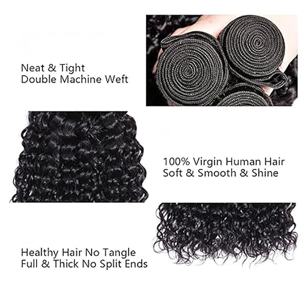 Натуральные волосы для наращивания «Curly Wave Bundles» 3 x 100 г Poutpoutm — фото 3