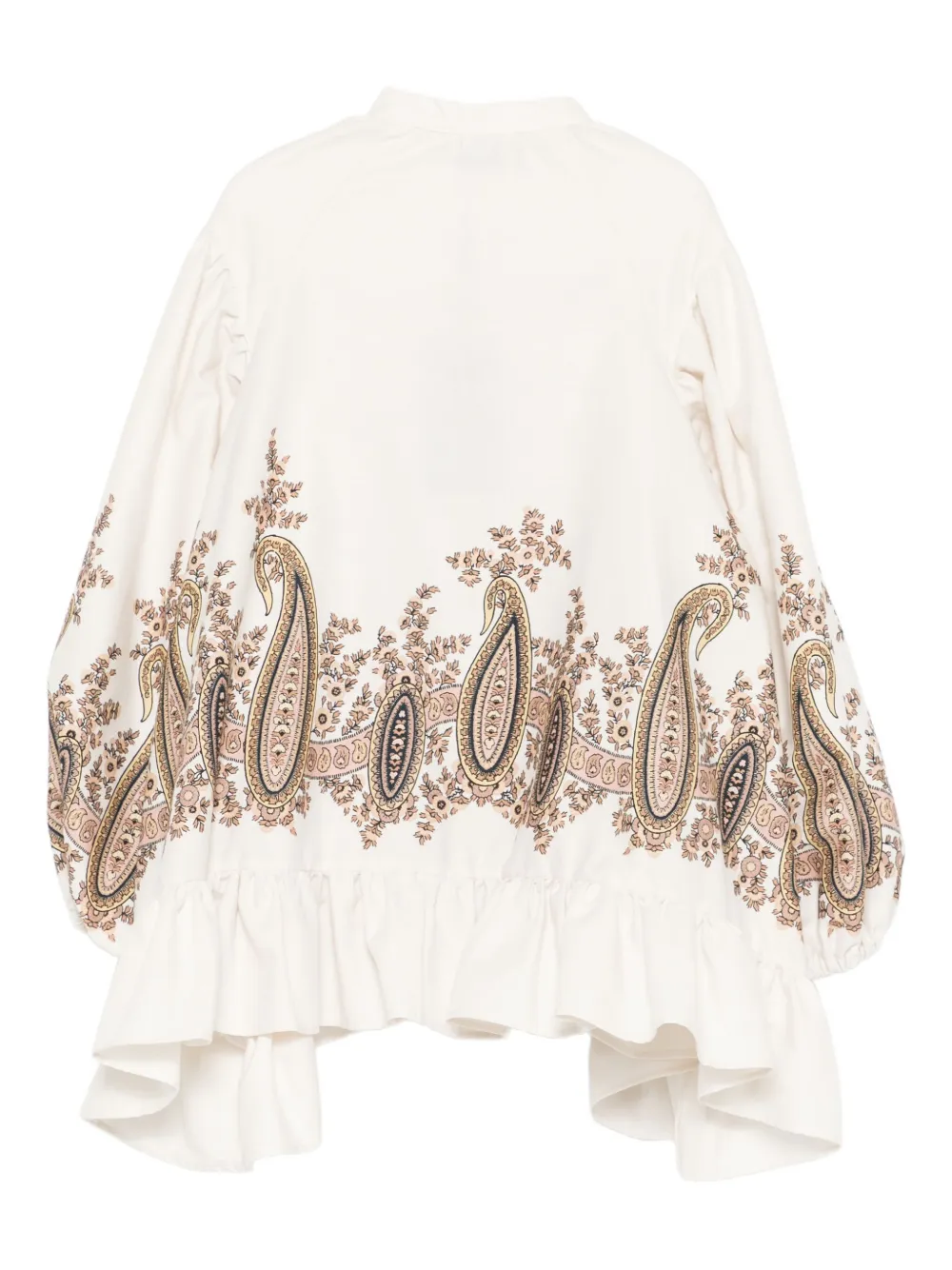 Топ с оборками и узором пейсли ETRO KIDS, нейтральный — фото 2
