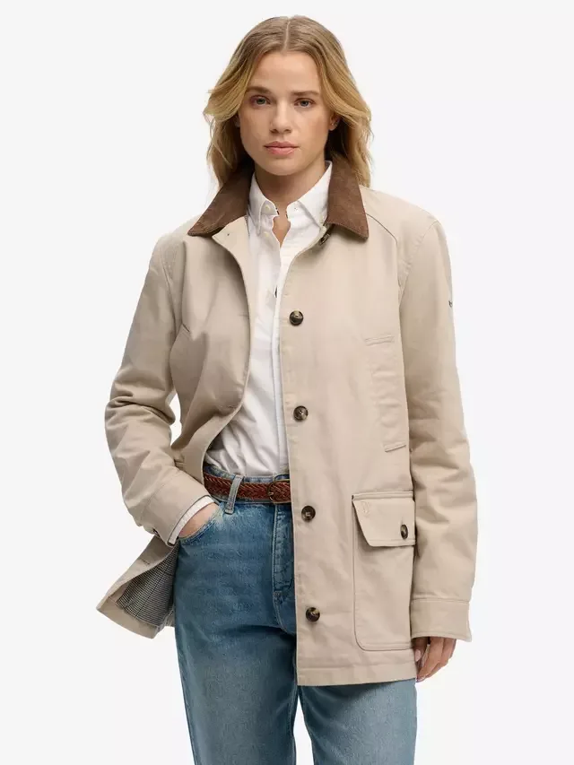 Куртка Estate Corlar Collar Barn Jacket, Humus Beige Superdry