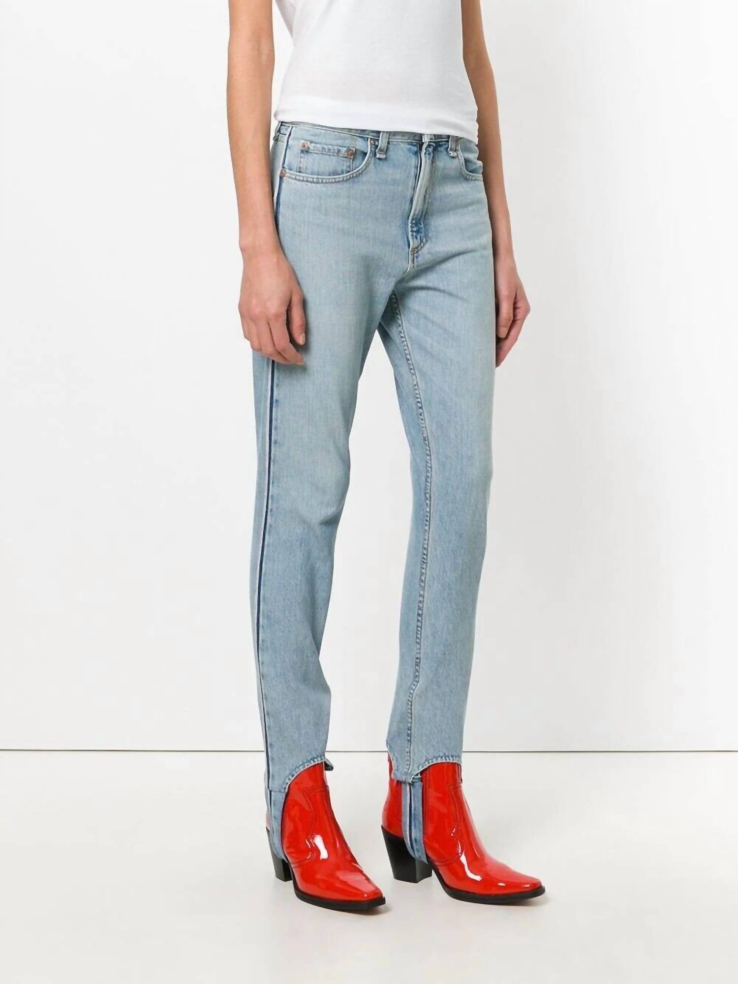 

Джинсы Pinebox Olivia Stirrup с высокой посадкой, синие rag & bone