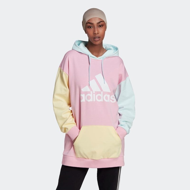 

Женская толстовка с цветными блоками и логотипом Essentials, один размер Adidas, мультиколор