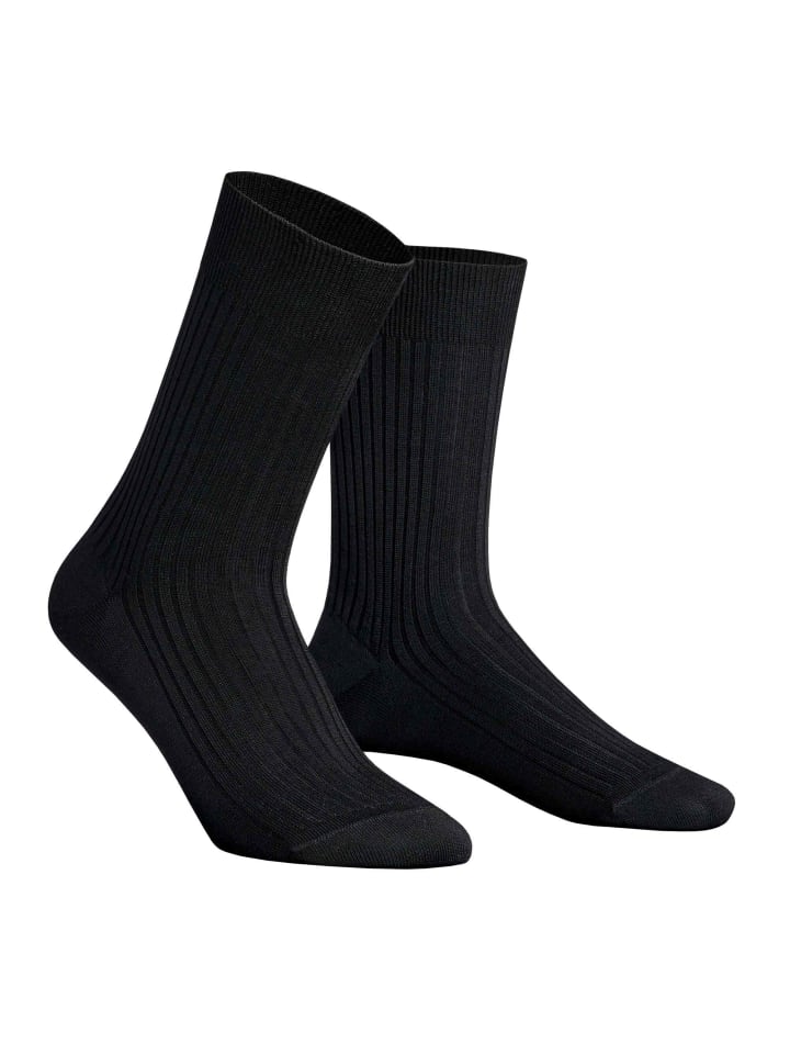 

Kunert Праздничные ребристые модные носки черного цвета