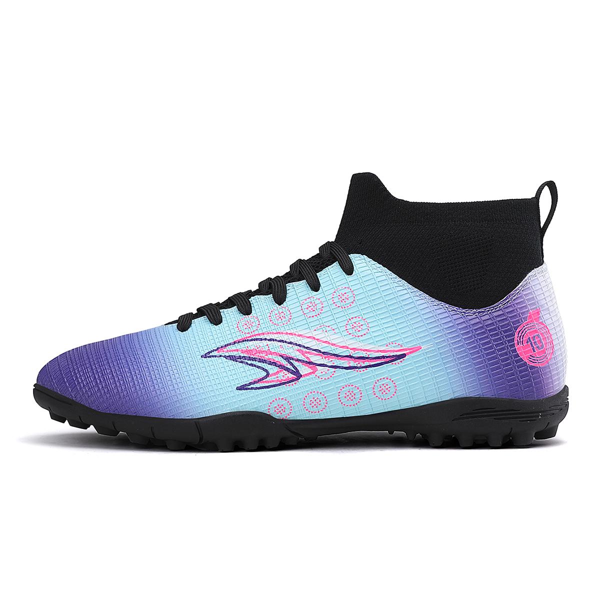 

SUNAIS Футбольные бутсы унисекс FG резиновые длинные шипы TF резиновые сломанные шипы амортизация износостойкие фиолетовый газон, цвет Purple-Turf