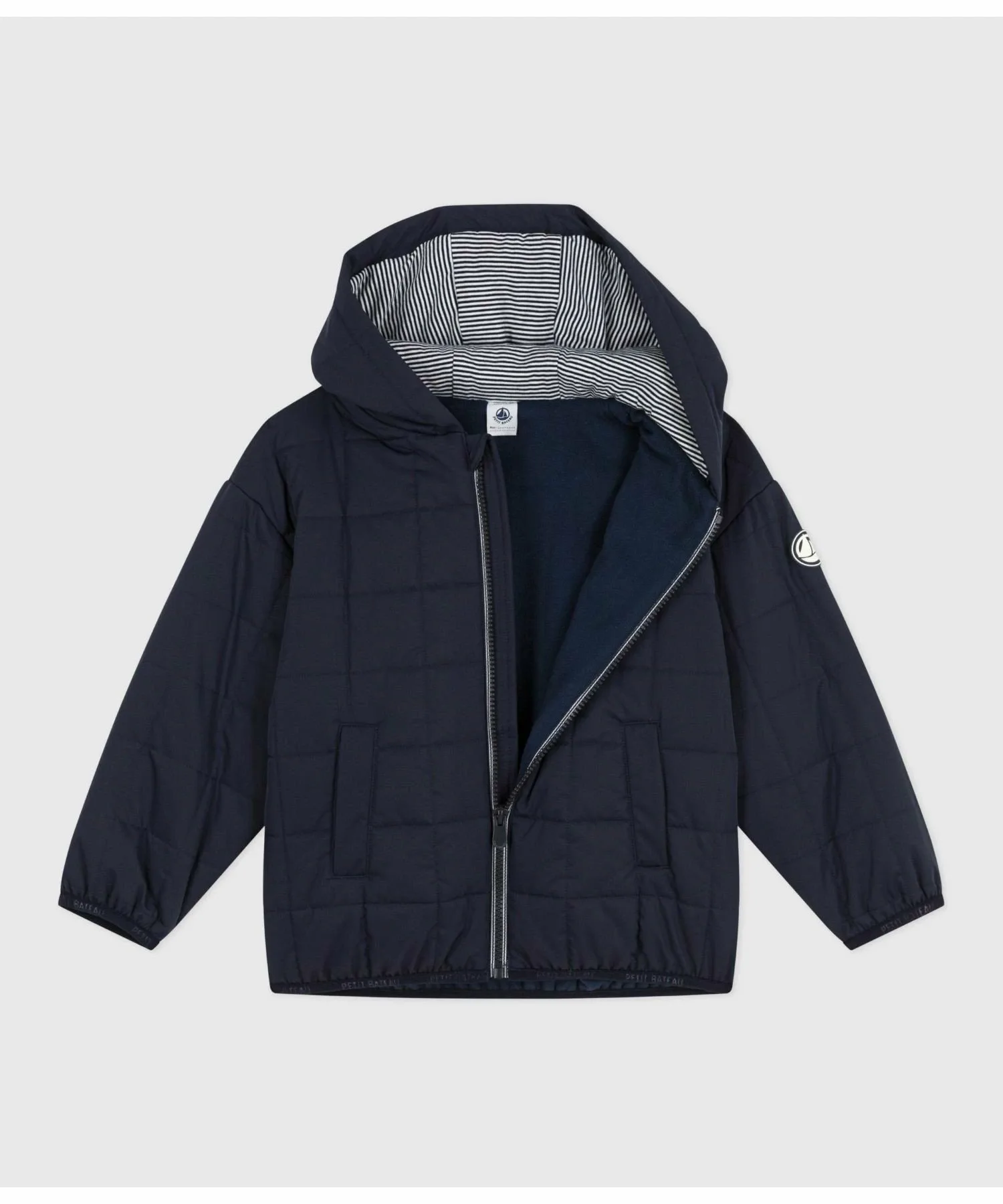 Стеганая куртка с капюшоном PETIT BATEAU, Navy — фото 2