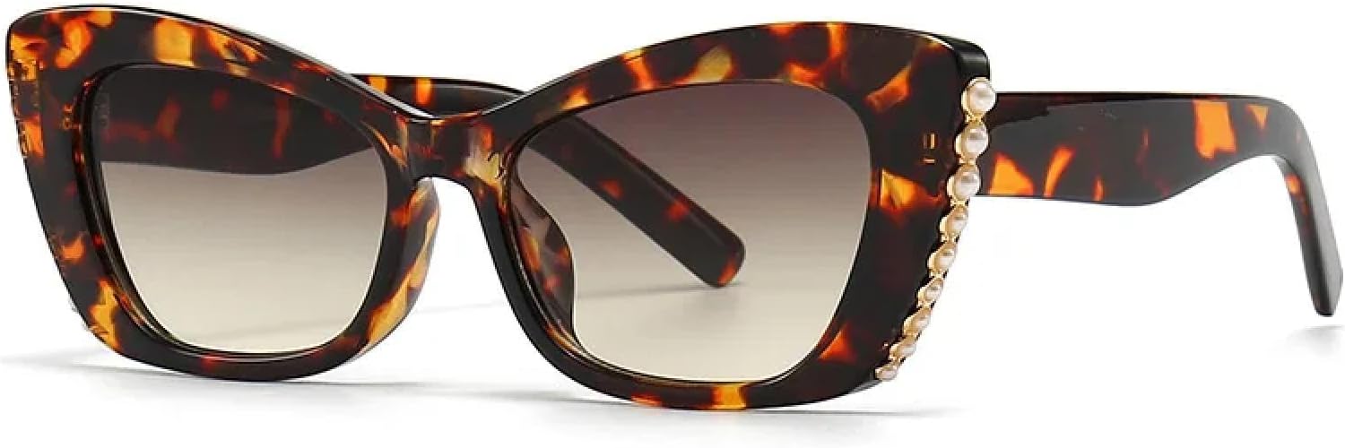 

Сексуальные женские солнцезащитные очки «кошачий глаз» для женщин и мужчин. Модный тренд, роскошь, винтаж, панк, путешествия, большие солнцезащитные очки UV400 TYUVIVO, Leopard Tea