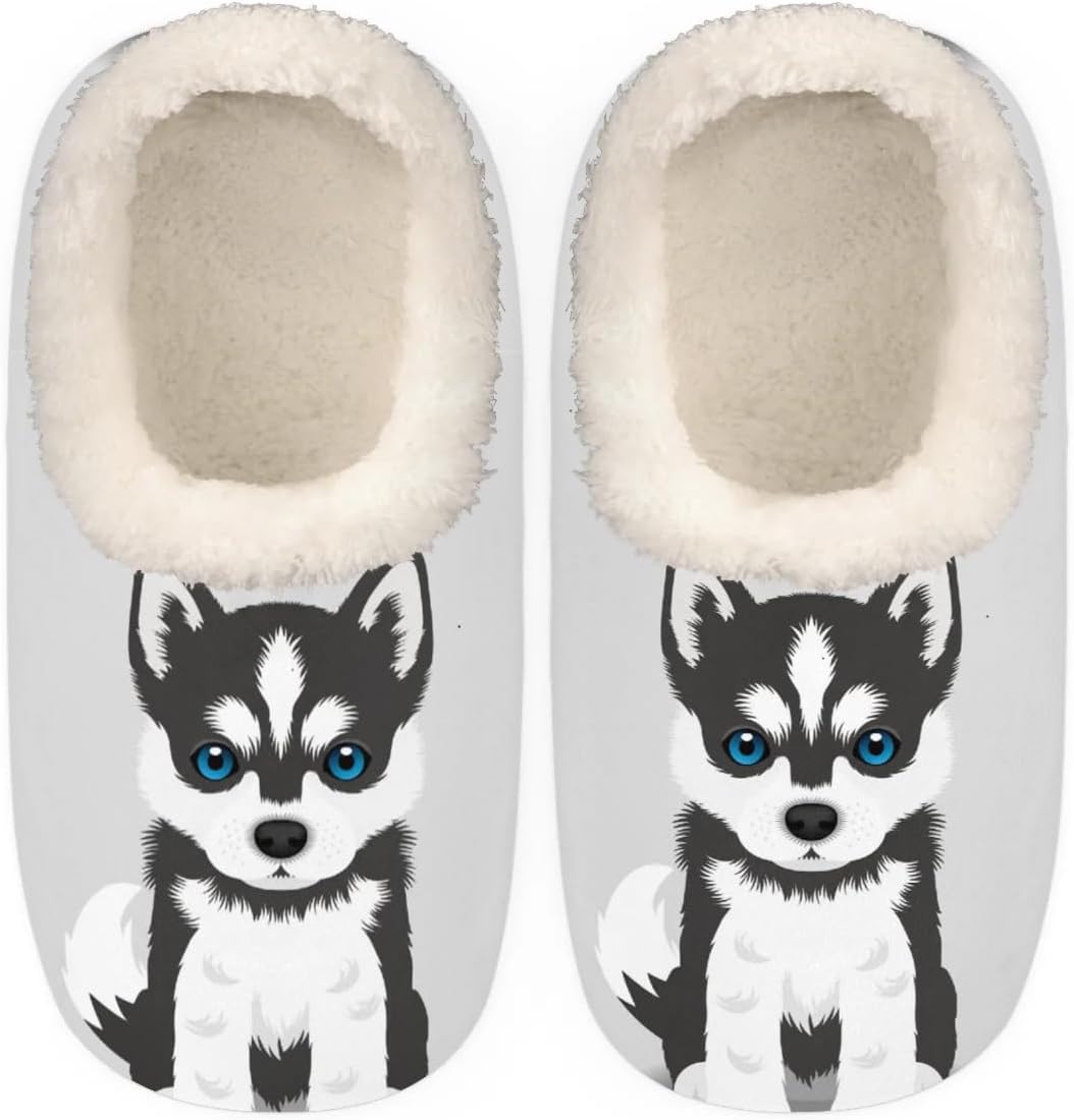 

Тапочки Pardick для женщин и мужчин, теплые пушистые домашние тапочки с рисунком тыквы и призрака, противоскользящие, уютные и мягкие, для улицы и дома, в парном стиле, повседневная обувь, Dog 2