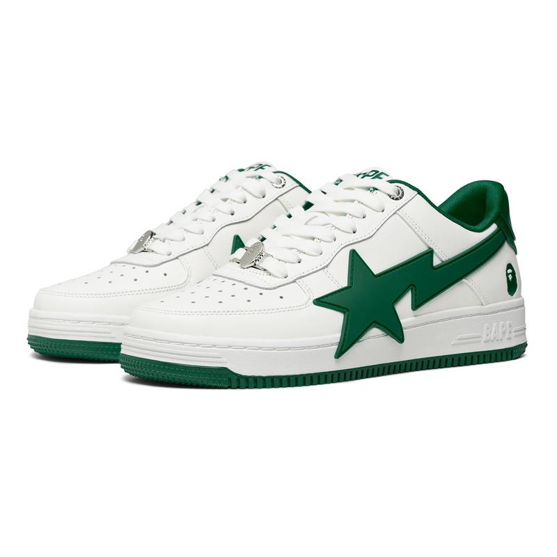 A BATHING APE STAOS Лоу-топ скейтборд кроссовки мужские бело-зеленые WHM, цвет White Green WHM — фото 3