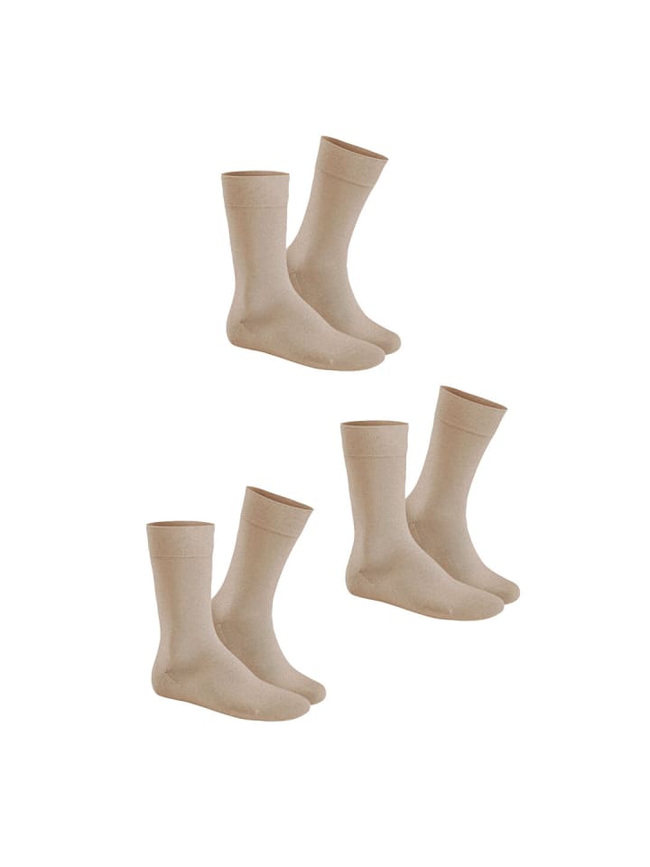 

Hudson Набор из 3 пар носков Simply³ бежево-белого цвета