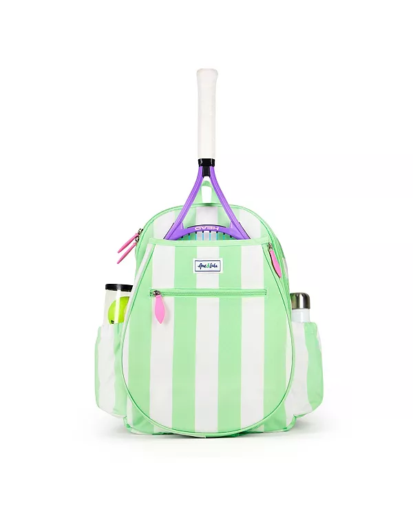 

Детский теннисный рюкзак с полосками для девочек Ame & Lulu, зеленый