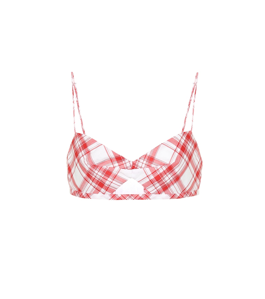 

Укороченный топ из хлопка Gaia Gabriela Hearst, Red Check