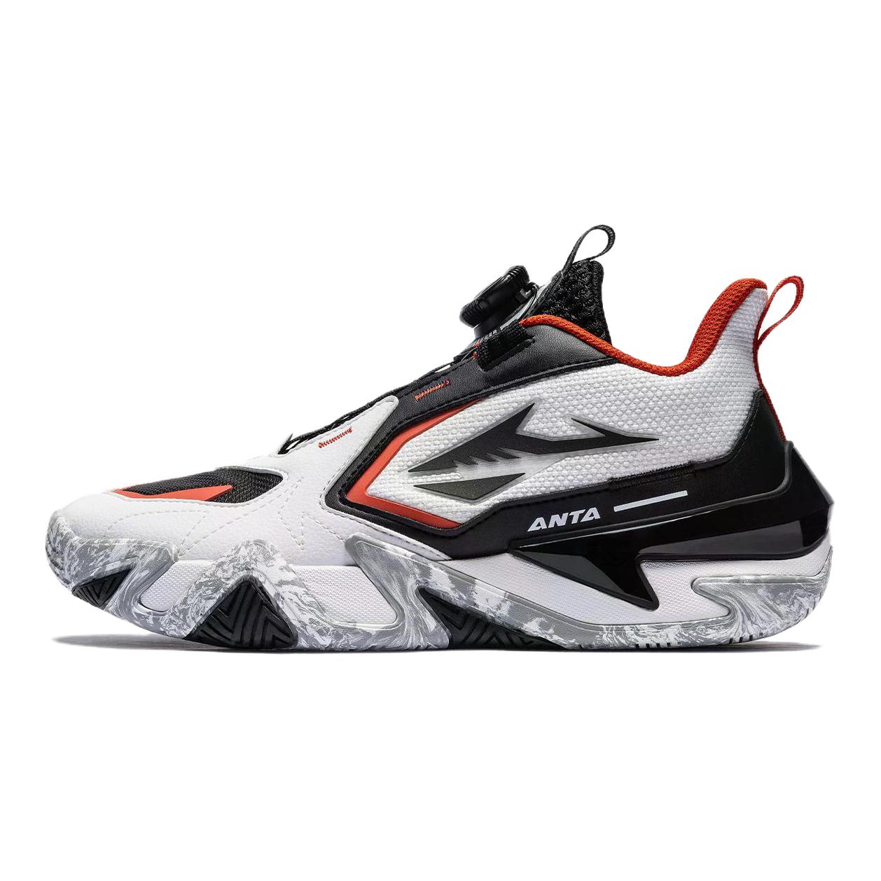 

Скользоустойчивые баскетбольные кроссовки мид для детей подростков Antakids, черно-белый