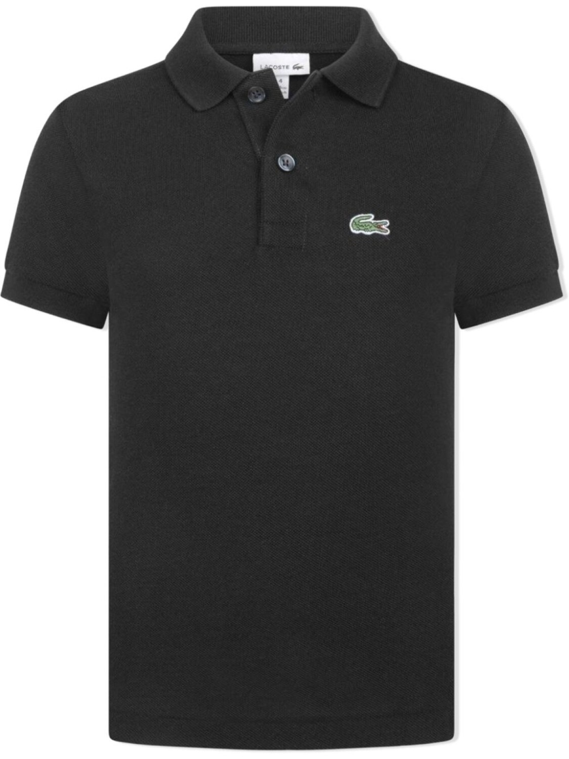 

Рубашка поло с короткими рукавами и вышитым логотипом Lacoste Kids, черный