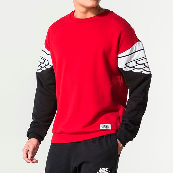 Толстовка Air Jordan Men's LOGO AS Wings Classics CREW, красный — фото 4