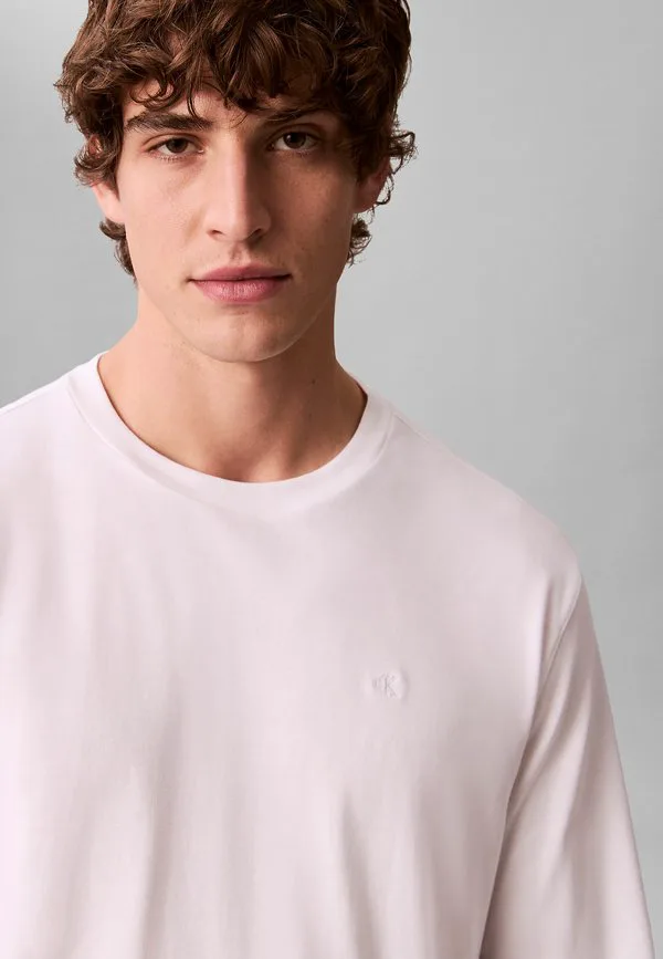Футболка с длинными рукавами из однотонной ткани «интерлок» Calvin Klein, Bright White — фото 4