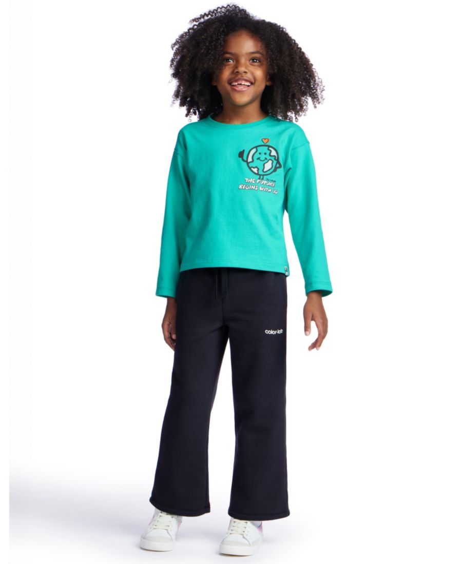 

Футболка с длинными рукавами с принтом Color Lab для девочек 2-10 лет Color Lab by Crayola, Billiard