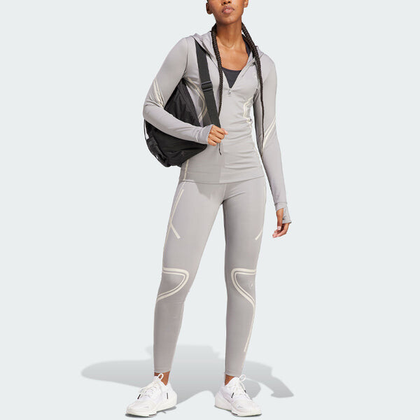 Леггинсы (WMNS) adidas x Stella McCartney Truepace Running Leggings 'Grey', серый — фото 2
