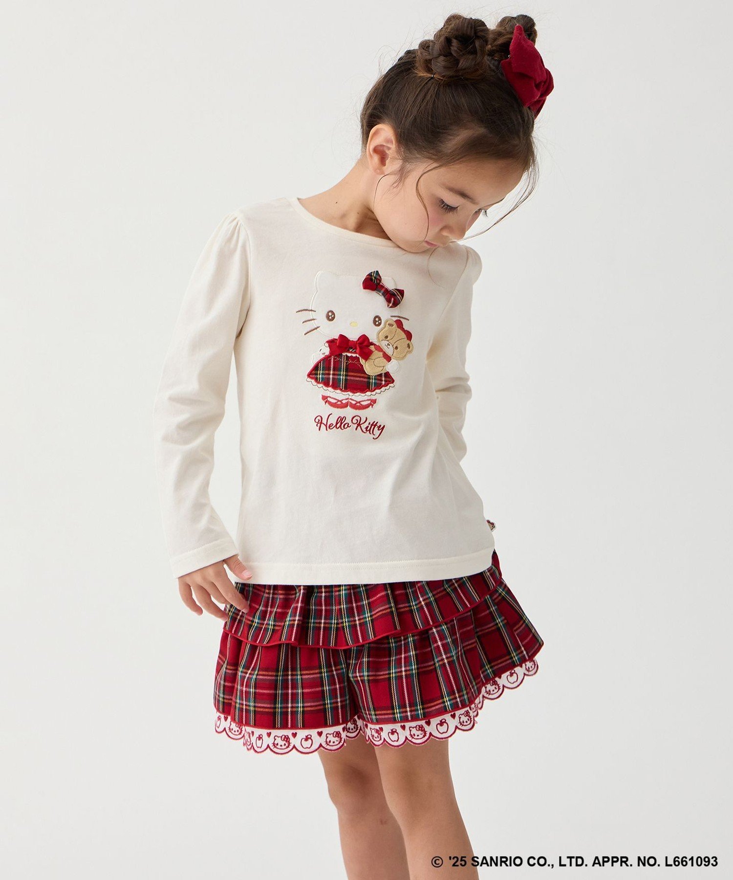 Футболка с длинными рукавами и аппликацией ANY KIDS, Off-white [001] — фото 2