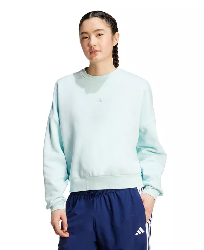

Женская толстовка Essentials с маленьким логотипом Feel Cozy и круглым вырезом adidas, зеленый