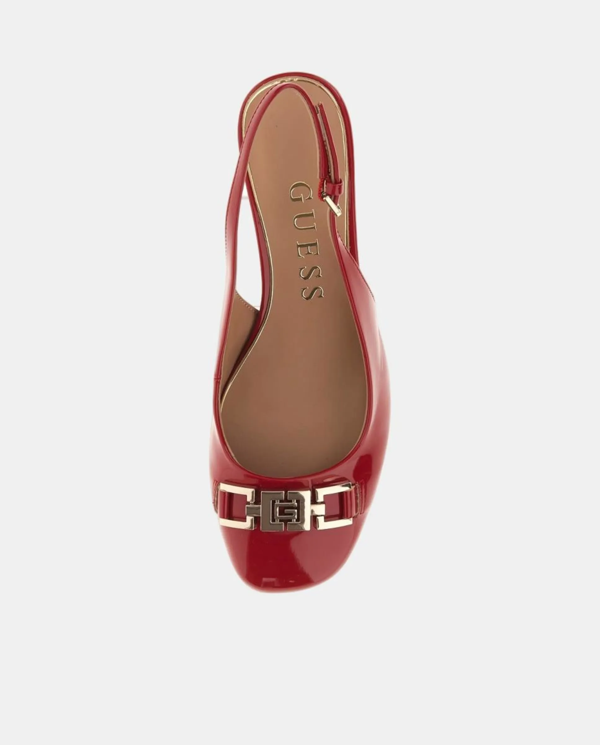 Женские сандалии на плоской подошве модель Calide2 из искусственной кожи Guess, красный — фото 2
