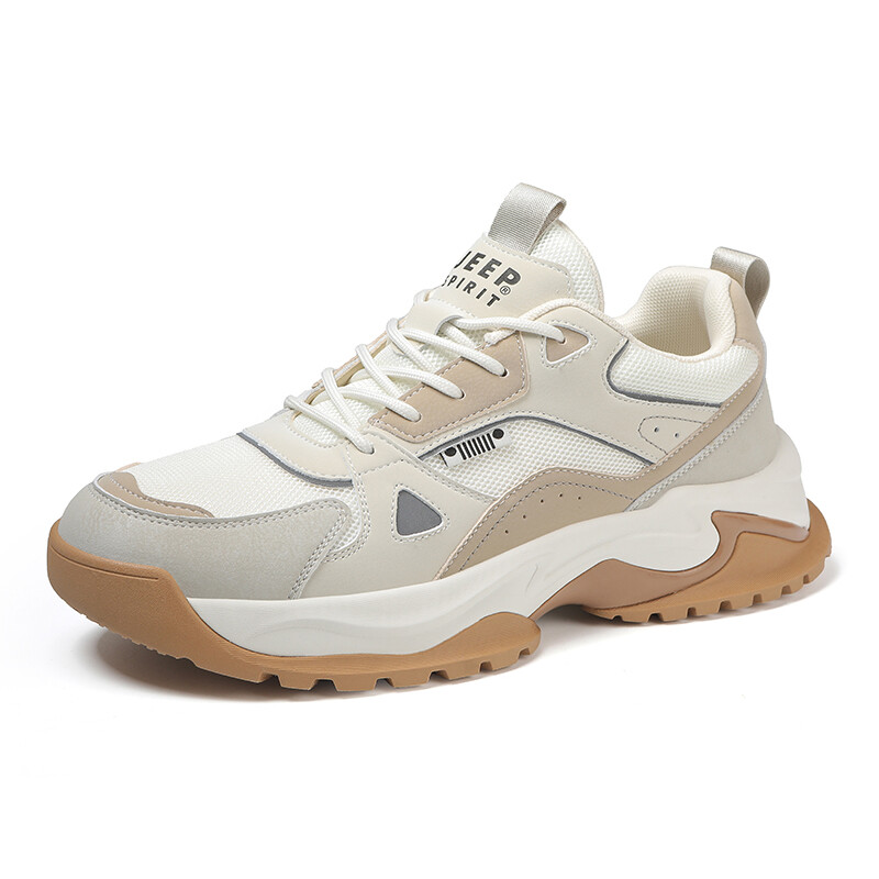 Кроссовки JEEP SPIRIT Lifestyle Shoes Men Low-top Beige, белый — фото 3
