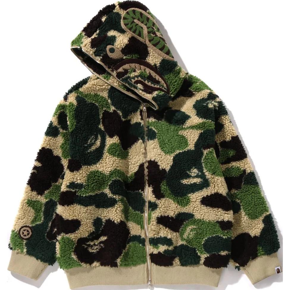 

A BATHING APE Бейп Абс Камо Ба Шарк Свободный худи, Green
