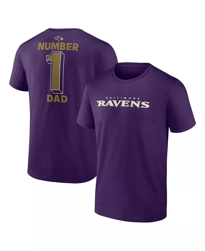 

Мужская фиолетовая футболка Dad Jersey Baltimore Ravens 1 Logo Athletic